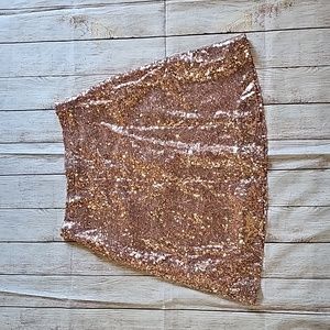 Rose gold, sparkle skirt